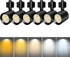 6 Pack Dimmable LED Track Light Heads, 2700K-5000K, 800Lm, Flicker Free