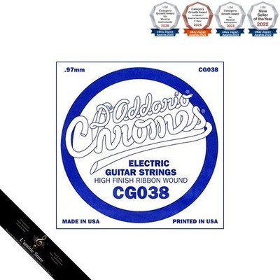 D'Addario E-Gitarre Einzelsaiten Flatwound .038 CG038 10er-Pack [Inland