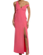 BCBGMAXAZRIA Pink One-Shoulder Column Evening Gown Dress Size 6 NWT Formal Maxi