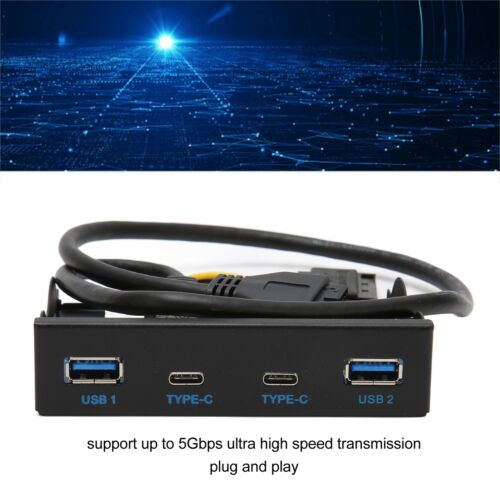 USB 3.2 Front Panel Hub USB3.2 TYPE C Floppy Drive Bay Panel 6 Ports Fit - Picture 20 of 22