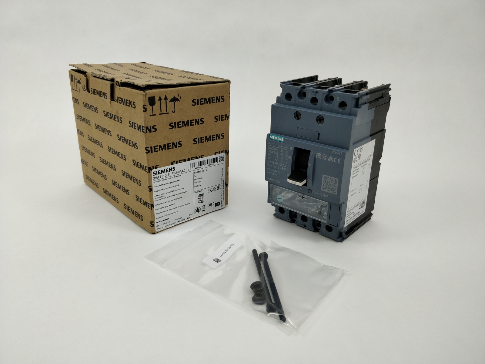 Siemens 3VA1110-3EF32-0AA0 Circuit Breaker 3VA1 100A