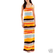 a.n.a Sleeveless Tank Tribal Maxi Dress Multicolored New Size M Msrp $60.00 