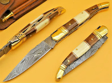 Laguiole Damastmesser Taschenmesser Damaszener Klappmesser scharf handmade (LG13