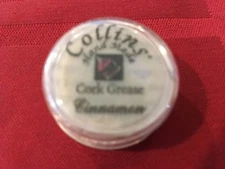 5 ml JAR OF CINNAMON SCENTED COLLINS' HAND MADE CORK GREASE