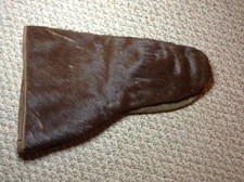 Antique Leather Gauntlet Mittens, Horsehide and Leather