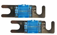 IMC Audio 15 Amp Mini ANL Fuse Gold for Car Audio Auto Marine Audio 2 Pack