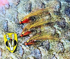 3 V Fly Size 8 Patriot Ultimate Slum Dog Double Salmon Flies