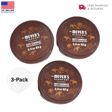 Mrs. Meyers Clean Day Acorn Spice Soy Tin Candle - Fall Scented 2.9 oz Pack of 3