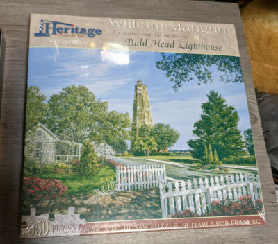 Sealed Heritage Puzzle Inc Bald Head Lighthouse 550 Pieces William Mangum Art
