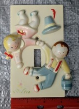 Vintage Jack and Jill Light Switch Plate Cover