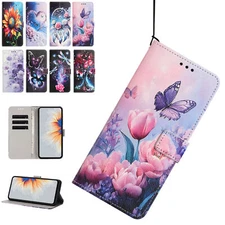 Flower Butterfly Wallet Phone Case For iPhone 16E 16 15 11 13 12 Pro Max XR 8 7