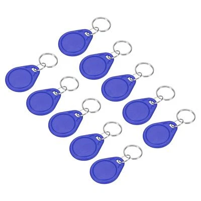 UXCELL 20Pcs RFID Key Fobs UID 13.56MHz Rewritable Proximity IC Smart Token Tag Blue