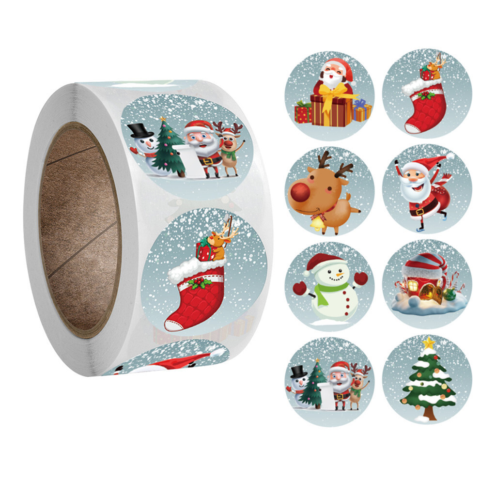 Stickers Toddlers 1-3 New Roll Pack Sticker Christmas Holiday Gift Decorating