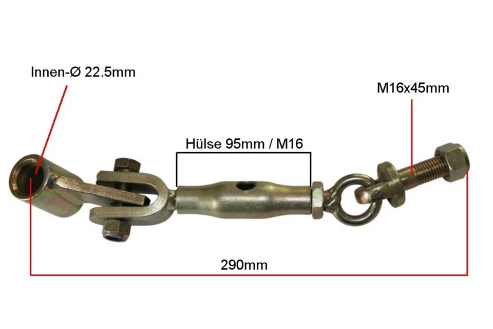 Spannschloss Unterlenker Spannkette Stabilisatorkette Dreipunktaufhängung - Bild 3 von 4