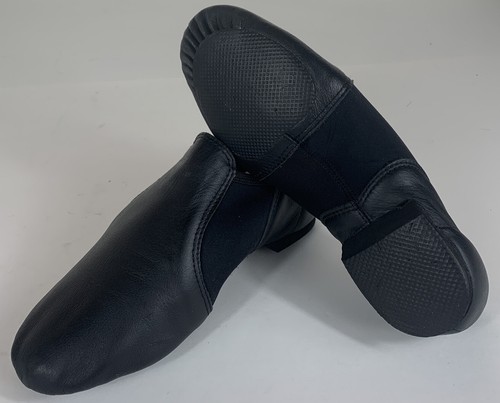 Balera Dancewear black Jazz Leather shoes w/arch hugging Neoprene 8AM - Picture 5 of 9