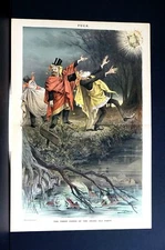 Grand Old Party 1890 Partisan Politics Election 3 ZANIES HOAR EDMUNDS LODGE Puck