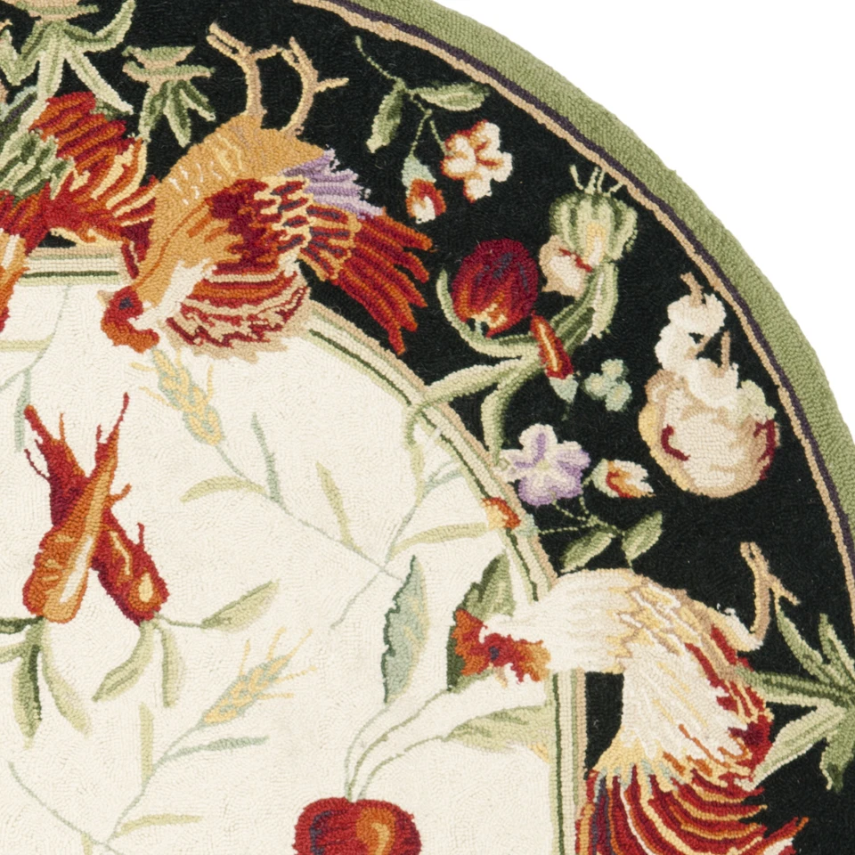 Safavieh Chelsea IVORY / BLACK 7'-6" X 9'-6" Oval Area Rug - HK94A-8OV - Image 2 of 3