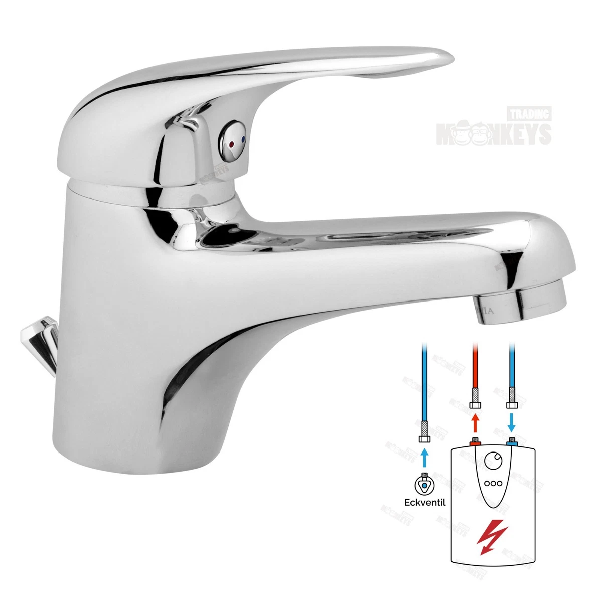 Niederdruck Armatur Bad Wasserhahn Waschtischarmatur 634 