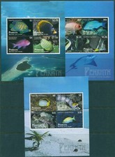 Penrhyn 2012 - Tropical Fish - Set of 3 Miniature Sheets - MNH
