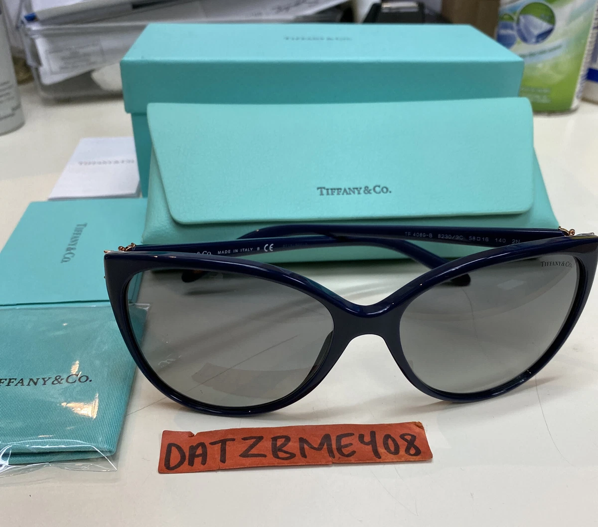TIFFANY CO VICTORIA TF 4089 B BLUE POLARIZED SUNGLASSES