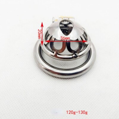 Stainless Steel Male Chastity Device Flat Metal Chastity Cage Lock Rings Sissy