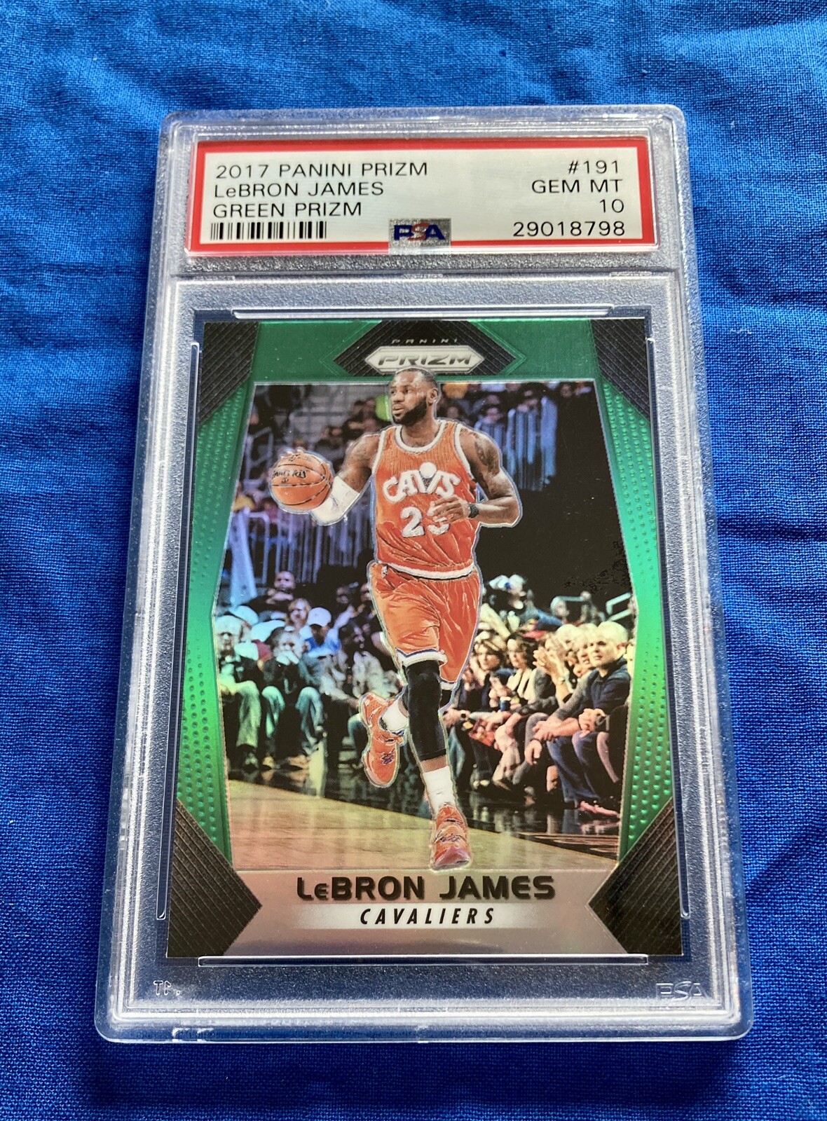 PSA 10 2017 LEBRON JAMES GREEN PRIZM #191