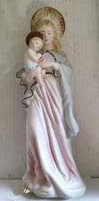 Vintage Figurine Artmark Madonna Virgin Mary & Holy Infant Baby Jesus 9.5"