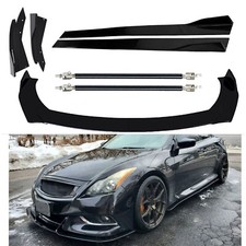 Front Bumper Lip Spoiler Splitter For Infiniti G37 Q50 Q60 Side Skirt Glossy B
