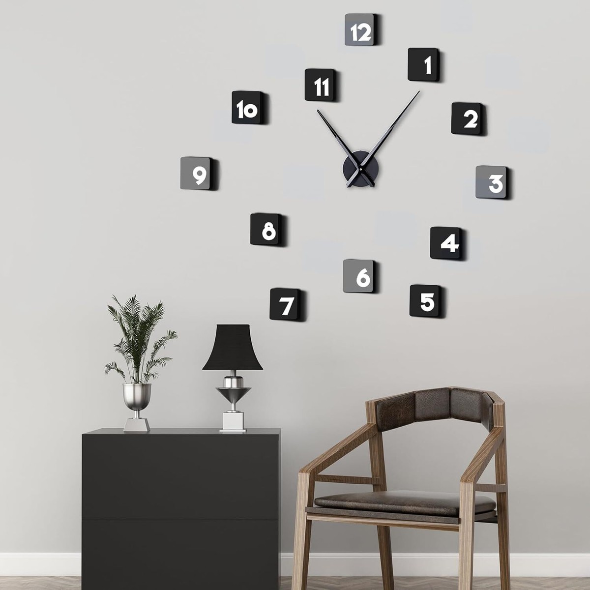 Lafocuse 60cm Lancette Orologio da Parete Grande, Silenzioso