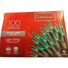 Celebrations Mini Green String Lights Indoor Outdoor St Patricks 100 Ct 20 Ft