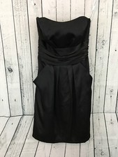 David's Bridal Black Formal Wedding Bridesmaid Dress Sz 2 Style 83707L1