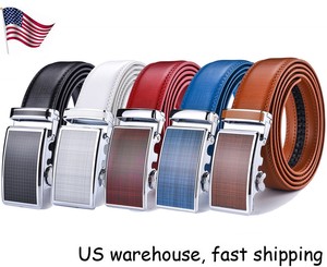Fashion-Men-039-s-Leather-Ratchet-Dress-Belts-with-Automatic-Buckle-Colorful-43-039-039