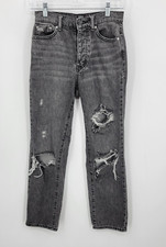 BDG Urban Outfitters Jeans Womens 25 Black Wash Slim Straight Button Fly Boho