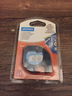 Dymo Letratag Klebeband 12mmx4m weiß PRL - ES91221