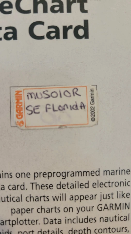 Garmin BlueChart Southeast Florida MUS010R Data Card Marine Chart - 010-C0024-00 - Image 2 of 2