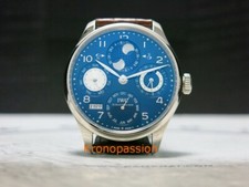 IWC Portuguese Perpetual Calendar Hemisphere Moon 18K White Gold IW503203 New ! 2