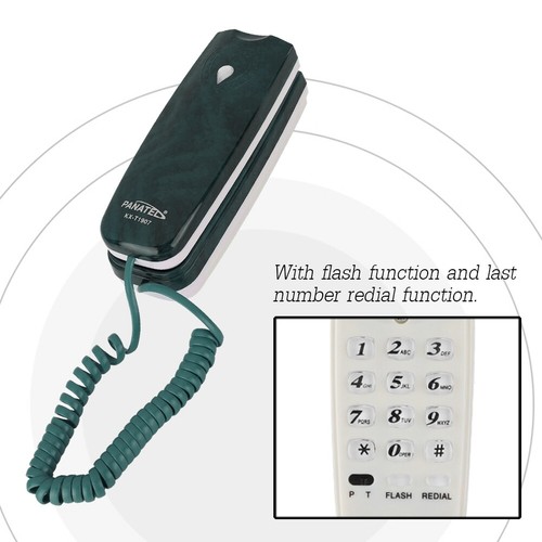 Wall Mounted/Desktop Corded Telephone Landline Wired Fixed Phone for Home Office - Photo 33 sur 87