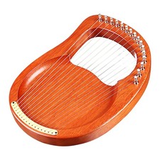 Walter.t 16-String Wooden Lyre Harp Metal Strings Mahogany Solid Wood Strin SAUX