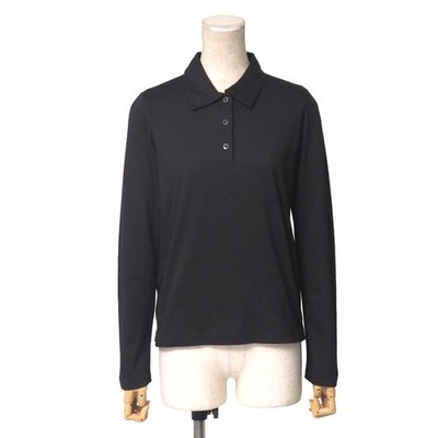 Mint Made 2023 PRADA Polo shirt Size M Long-sleeved, half-button cotton shir...