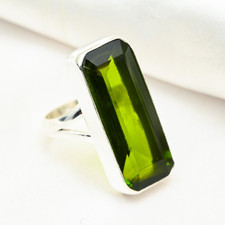 Peridot Gemstone Handmade 925 Sterling Silver Ring Women's Jewelry For Her