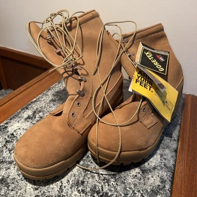 Belleville Mens FAFTW 7.5 WF Safe to Fly Military Flight Boots Coyote Brown 7.5W Belleville Suede Boots Brown for Men for Sale | Shop New  main image 3