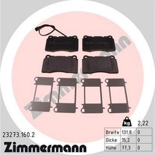 1x Zimmermann 23273.160.2 Bremsbelagsatz für ALFA ROMEO GT 156 937 932