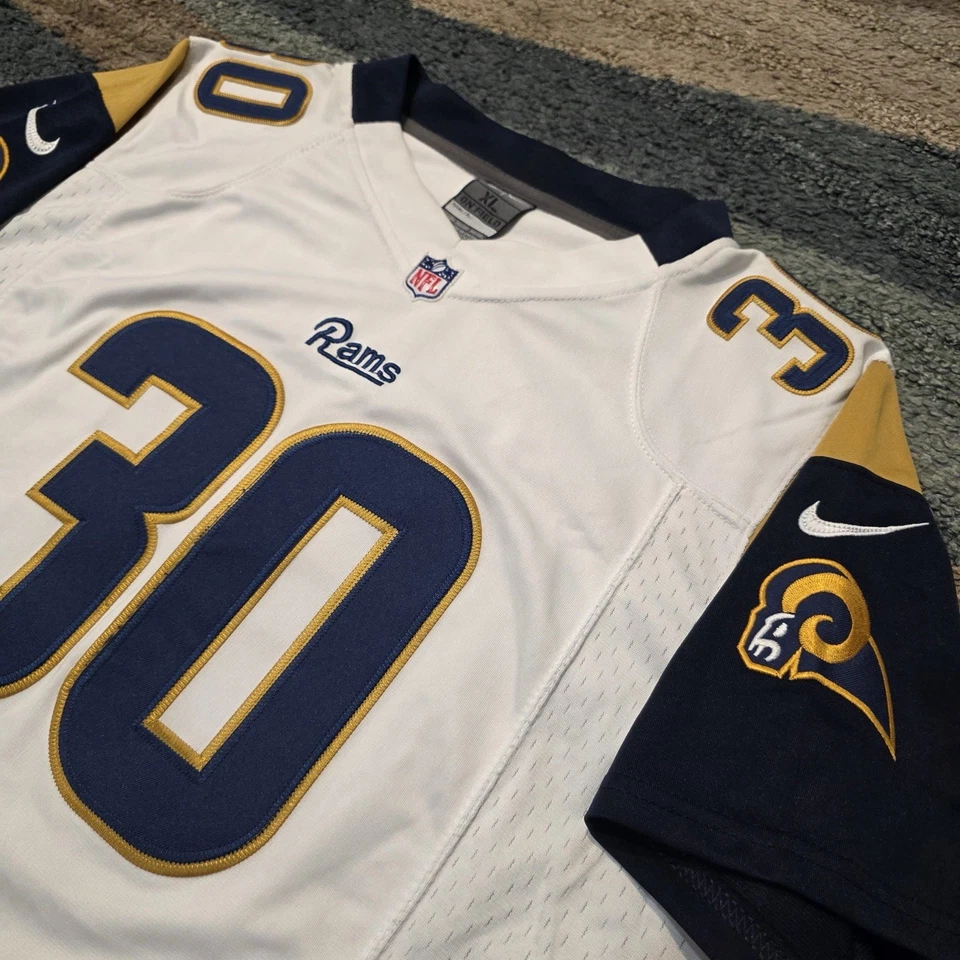 CAMISETA DE FÚTBOL AMERICANO JUVENIL DE LOS ANGELES RAMS NFL #30 GURLEY II TALLA XL Foto 3 de 4