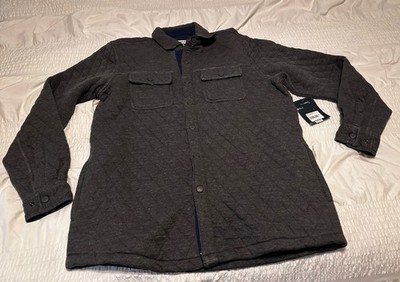 Magellan Quilted Dark Shadow Gray Snap Button Jacket Men s Size Small NWT
