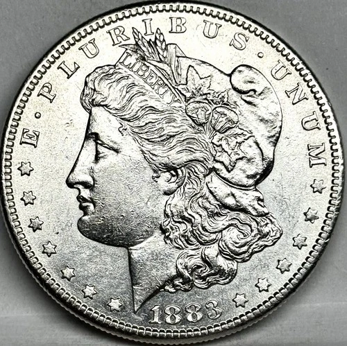 1883-S Morgan Silver Dollar, Nearly UNC Details, San Francisco Mint