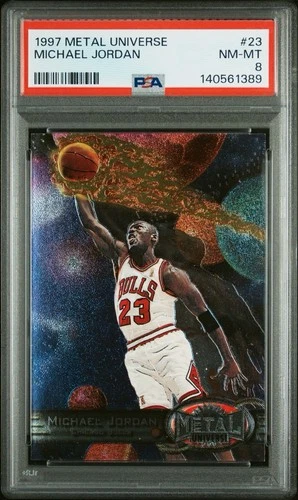 1997-98 Metal Universe Michael Jordan #23 PSA 8