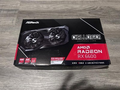 ASRock Challenger D AMD Radeon RX 6600 8GB GDDR6 Graphics Card GPU w/ Box