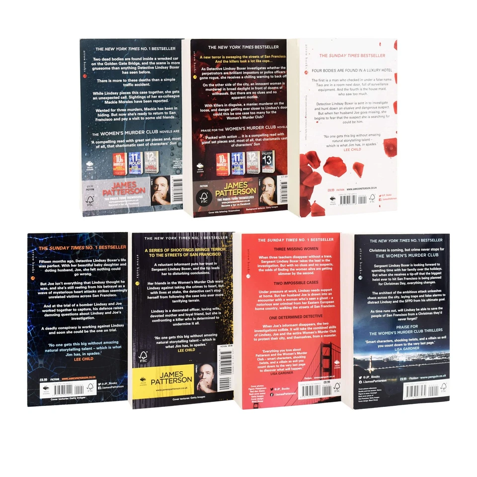 Women's Murder Club (Books 13-19) by James Patterson 7 Books Set - Fiction - PB Foto 3 de 4