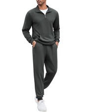 Men's Sweat Suits with Pockets Sets Outfits 2 Piece Fall Tracksuit Sets 2 Pie...