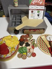Melissa  Doug Wooden Pizza Counter Top and Bake Pizza Oven Play Food Set
